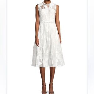 Alexis White Lace Taylina Sleeveless Fit & Flare Midi Dress